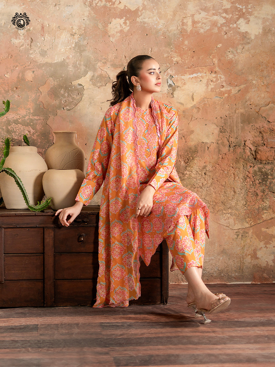 Ziva By Guljee Lawn 3pc Emb 35