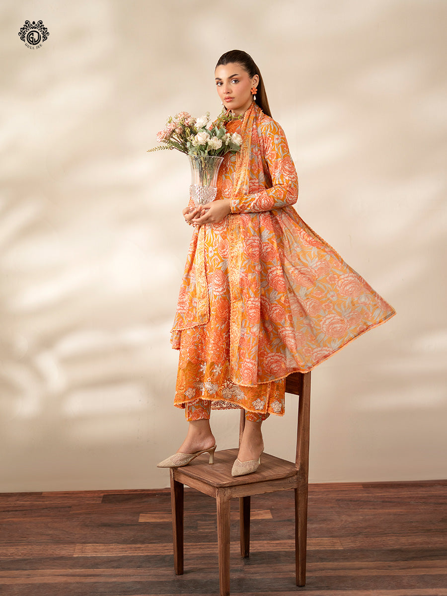 Ziva By Guljee Lawn 3pc Emb 06