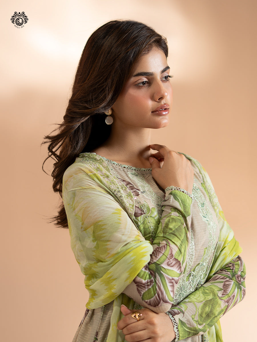 Ziva By Guljee Lawn 3pc Emb 45
