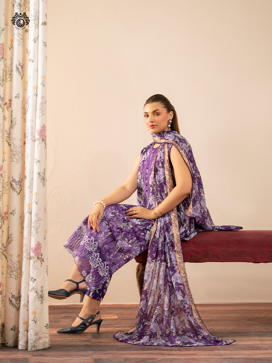 Ziva By Guljee Lawn 3pc Emb 03