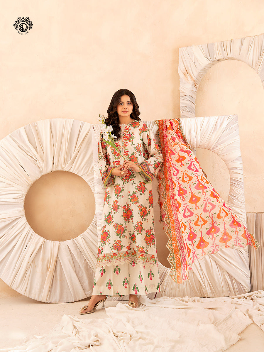 Ziva By Guljee Lawn 3pc Emb 20