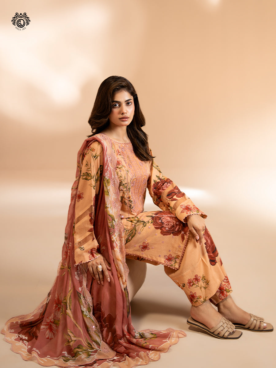 Ziva By Guljee Lawn 3pc Emb 43