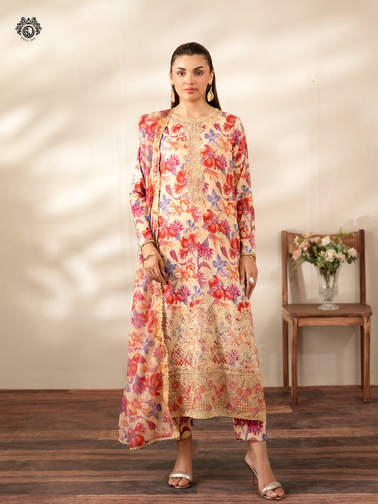 Ziva By Guljee Lawn 3pc Emb 07