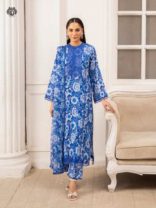 Ziva By Guljee Lawn 3pc Emb 28