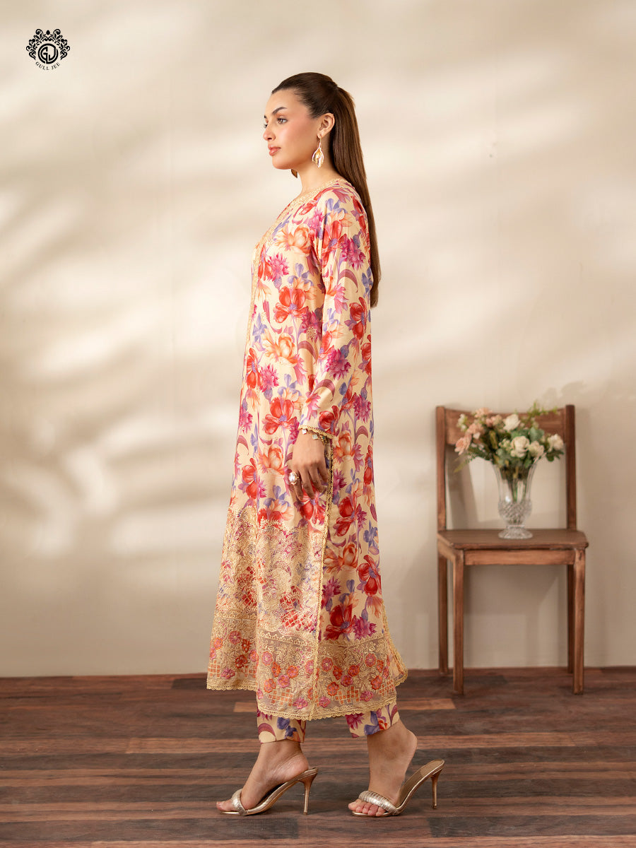 Ziva By Guljee Lawn 3pc Emb 07