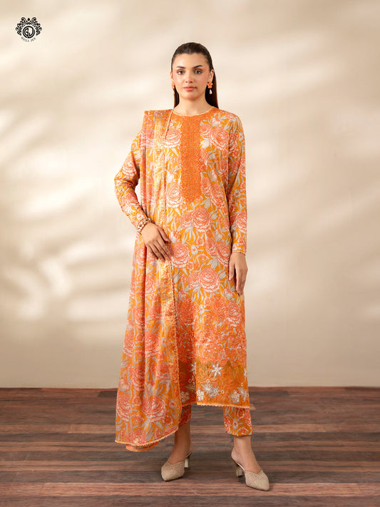 Ziva By Guljee Lawn 3pc Emb 06