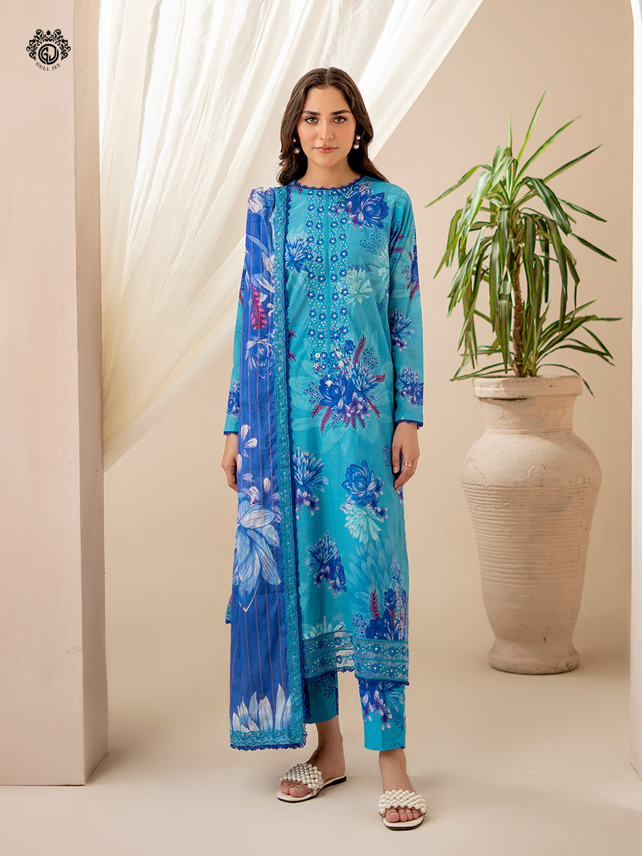 Ziva By Guljee Lawn 3pc Emb 13