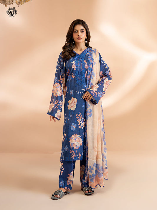 Ziva By Guljee Lawn 3pc Emb 47