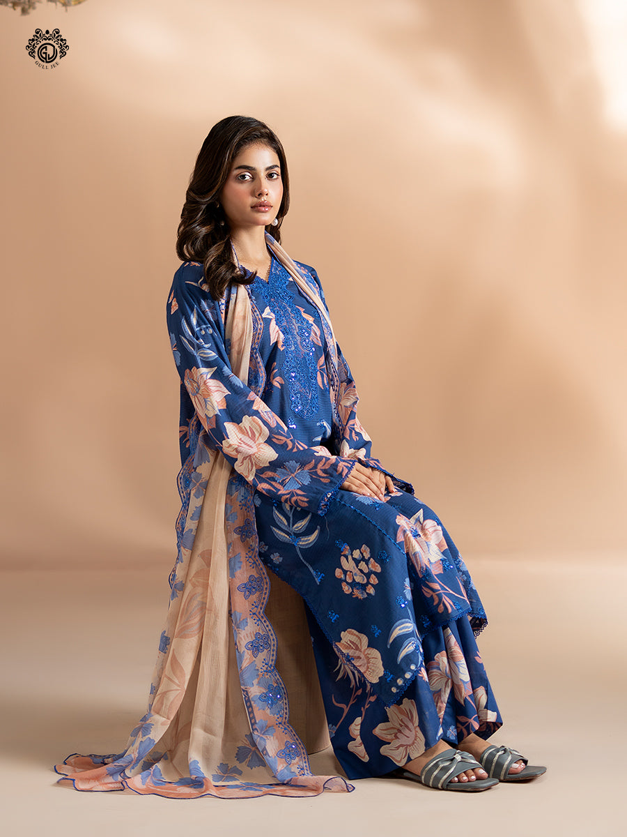 Ziva By Guljee Lawn 3pc Emb 47