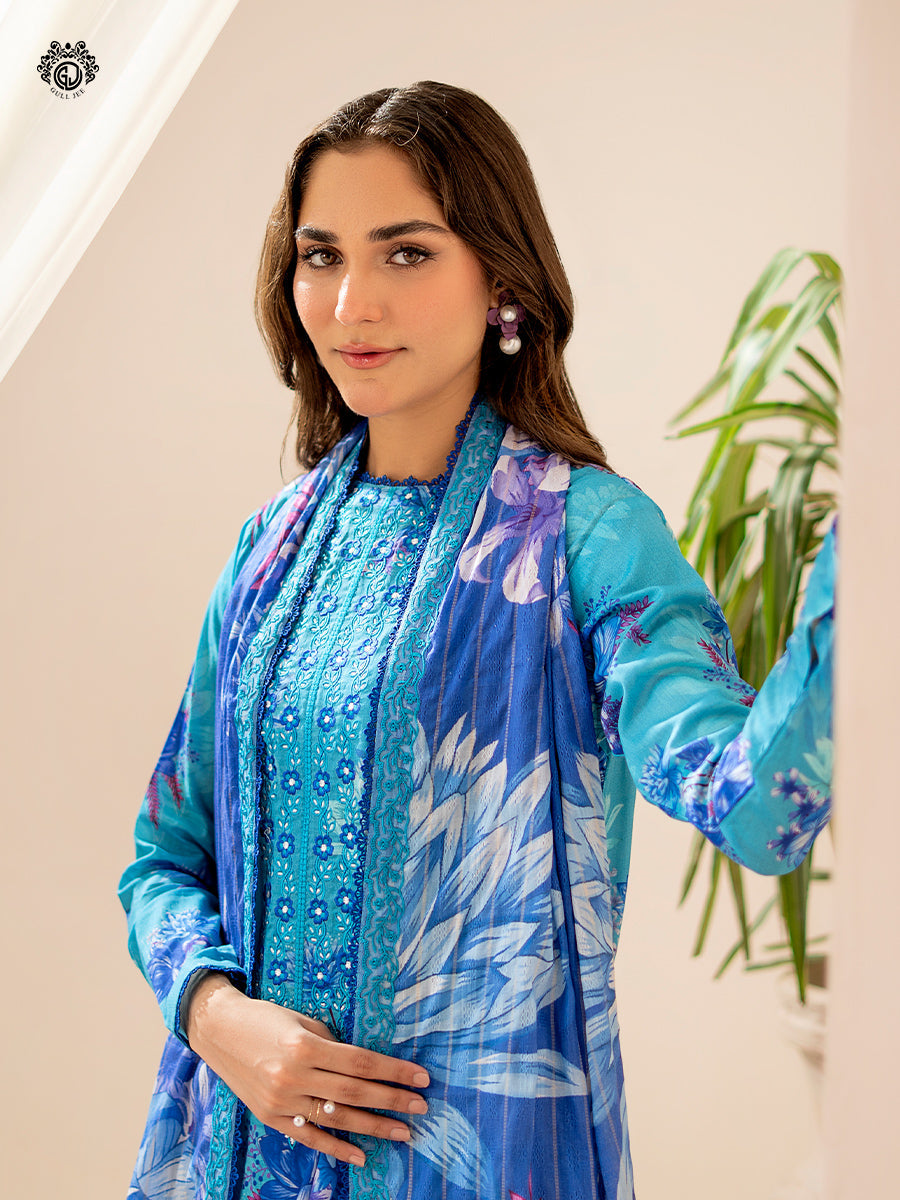 Ziva By Guljee Lawn 3pc Emb 13
