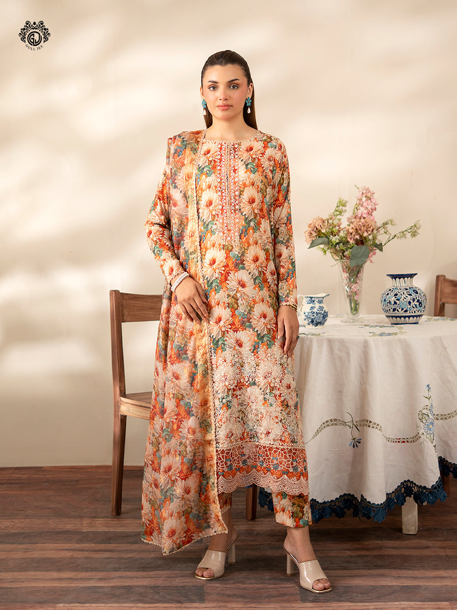Ziva By Guljee Lawn 3pc Emb 05