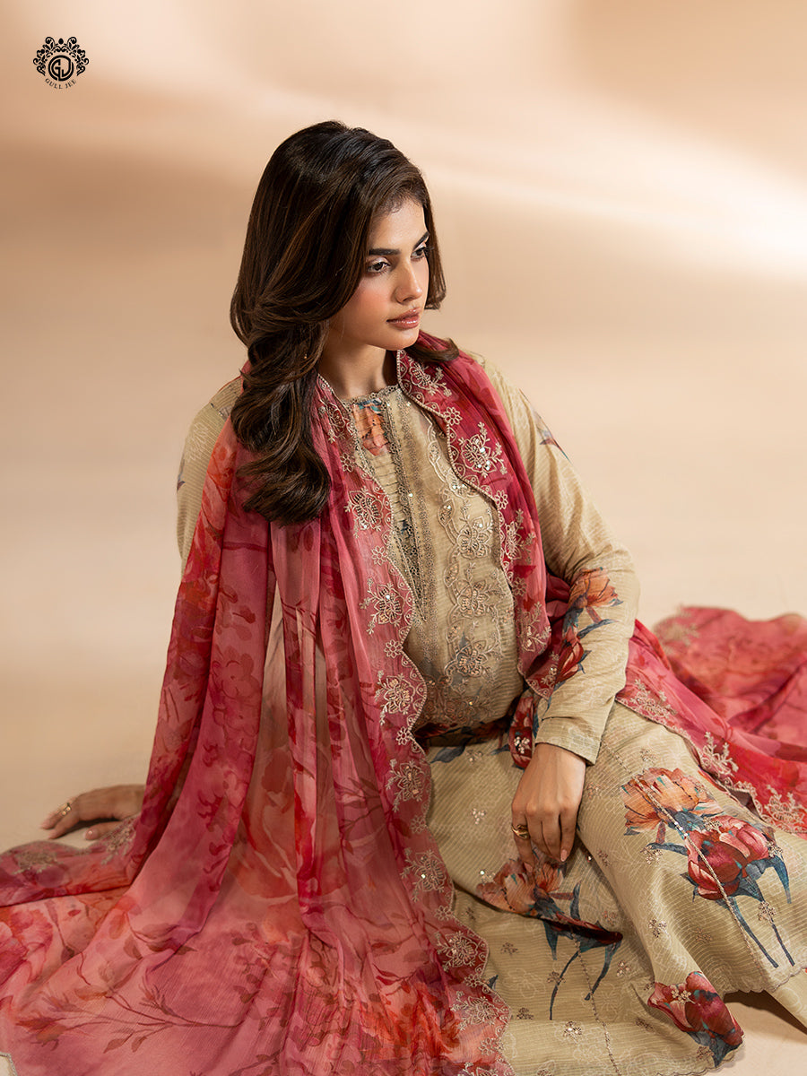 Ziva By Guljee Lawn 3pc Emb 46