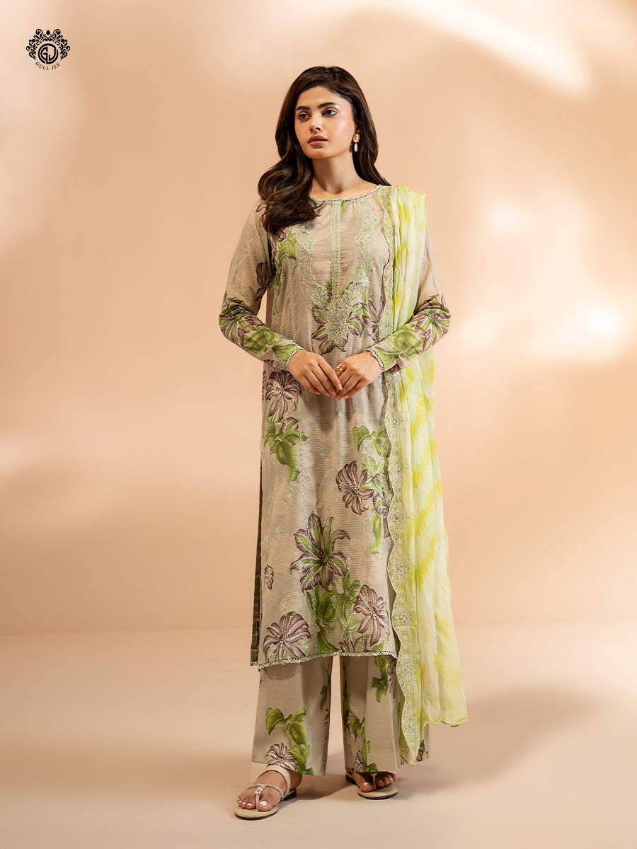 Ziva By Guljee Lawn 3pc Emb 45