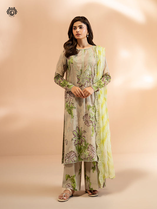 Ziva By Guljee Lawn 3pc Emb 45
