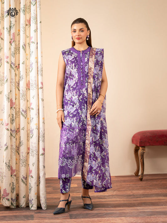 Ziva By Guljee Lawn 3pc Emb 03