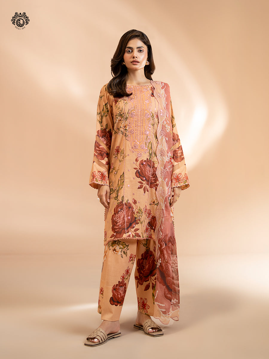 Ziva By Guljee Lawn 3pc Emb 43