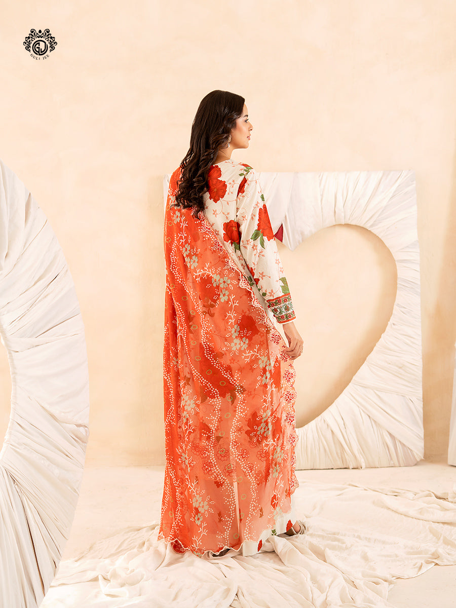 Ziva By Guljee Lawn 3pc Emb 18